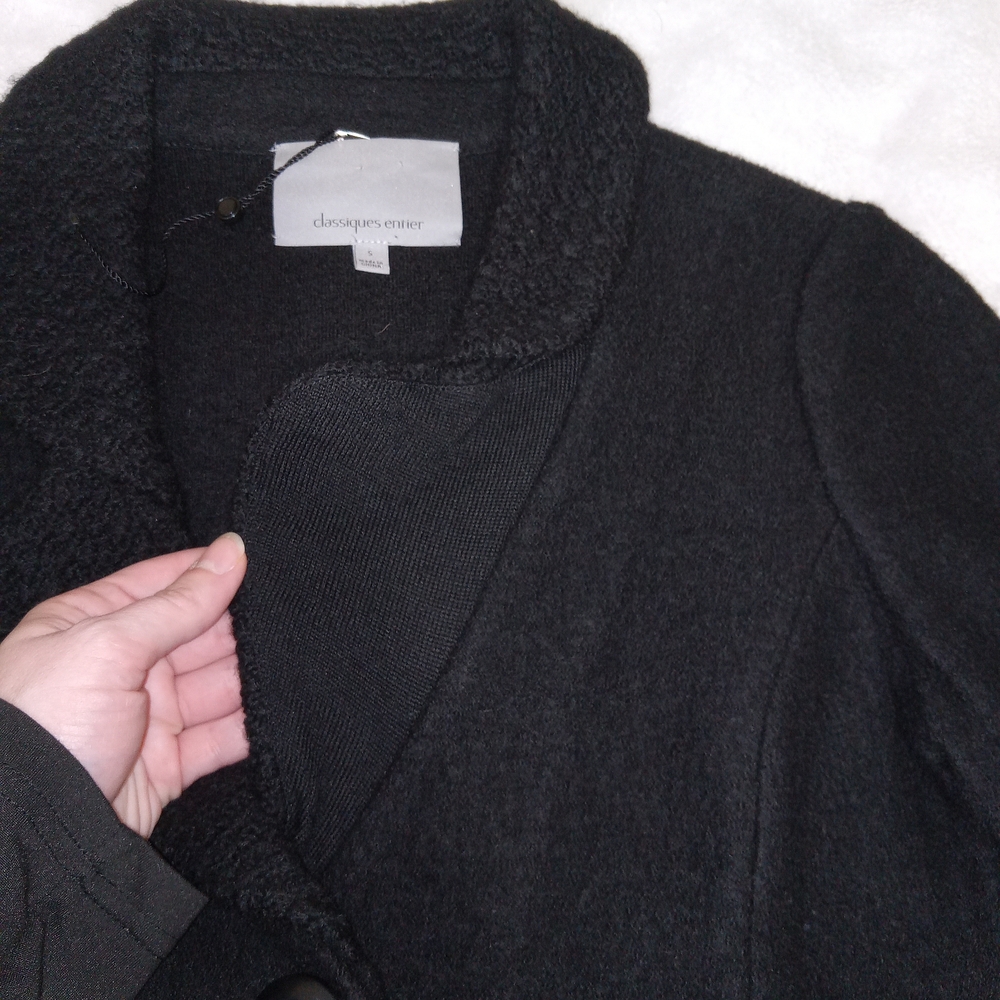 VTG Classiques Entier Boiled  Wool Jacket/ Blazer 3/4 Sleeve Career Office Sz S - Picture 13 of 15